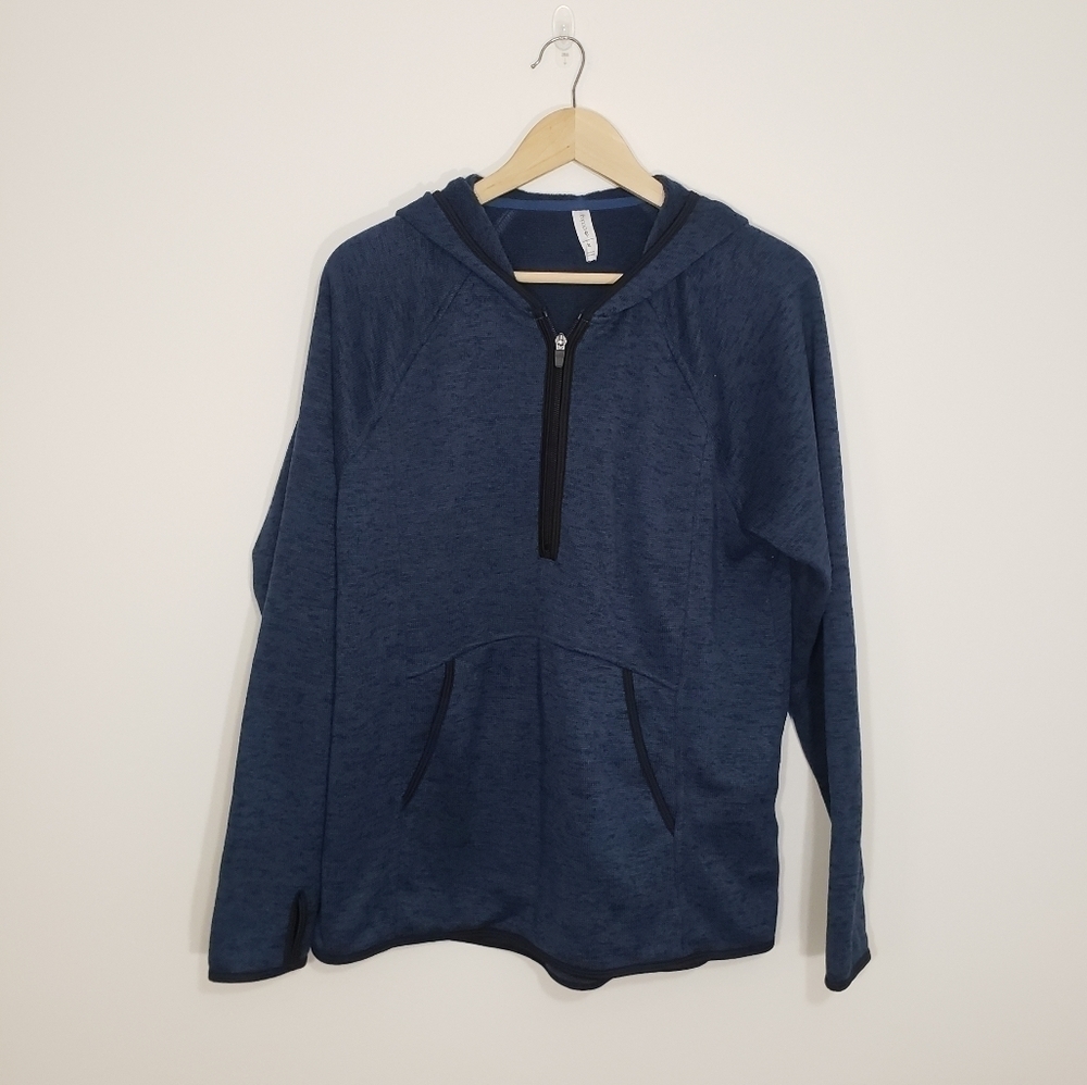 Ideology Fleece Half Zip Hoodie Pocket Sweatshirt